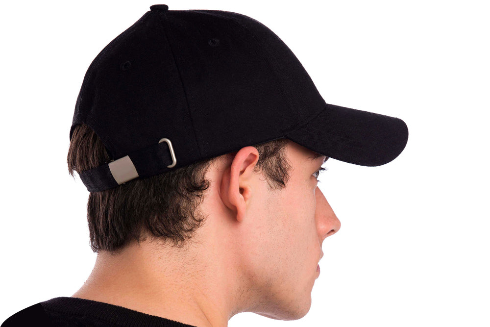 Back View of Man Wearing EMF Radiation Blocking Baseball Hat