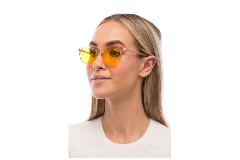 Man Wearing Melissa Light Sensitivity Glasses Prescription