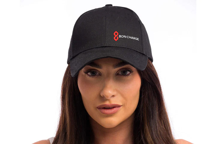 Woman Looking Front-On Wearing EMF Radiation Blocking Baseball Hat