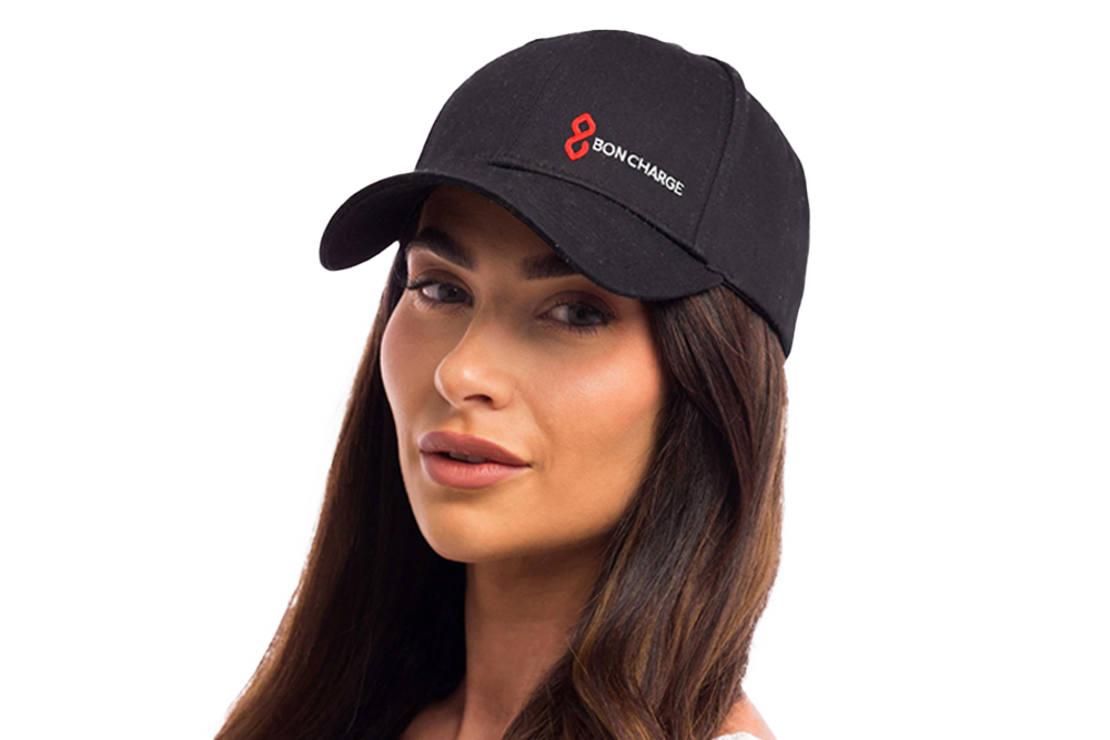 Woman Wearing EMF Radiation Blocking Baseball Hat