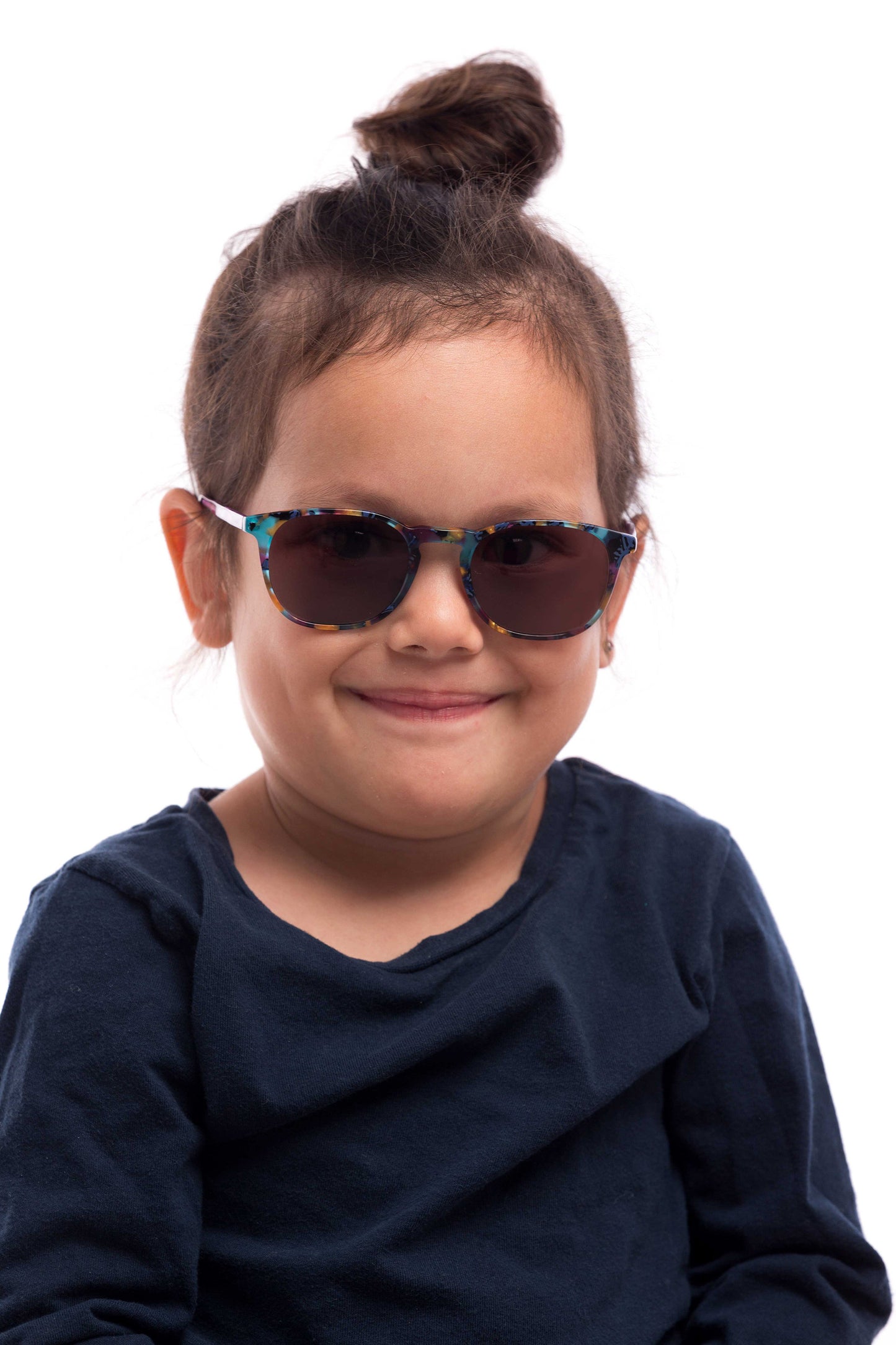 Girl Wearing Elsa Kids Sunglasses Prescription (Brown)