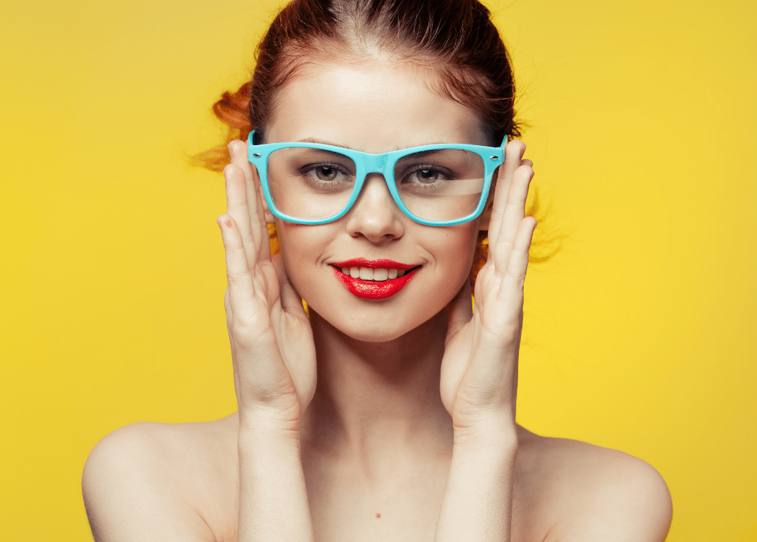 glasses on girl