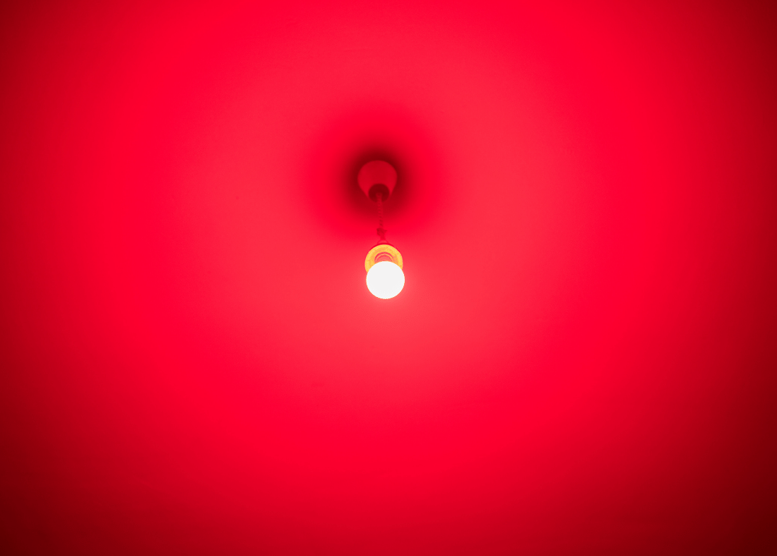 red light bulb