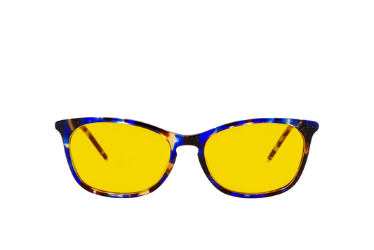 Galaxy Light Sensitivity Glasses Readers Front View